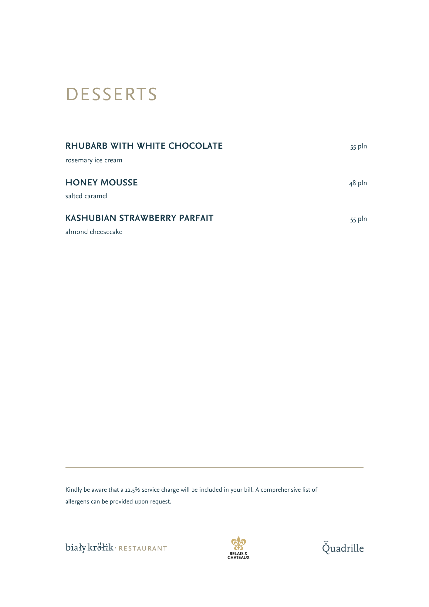 DESSERTS