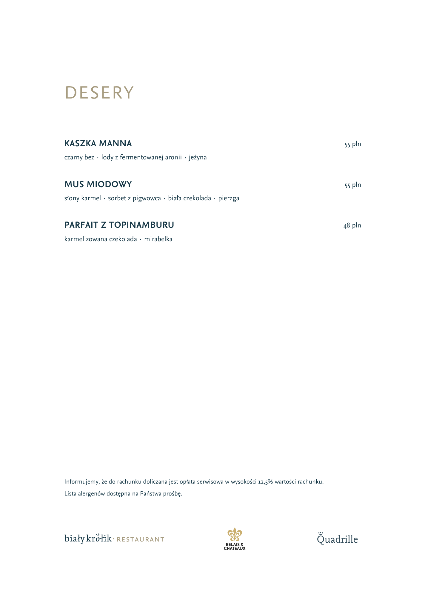desery jesień 2026